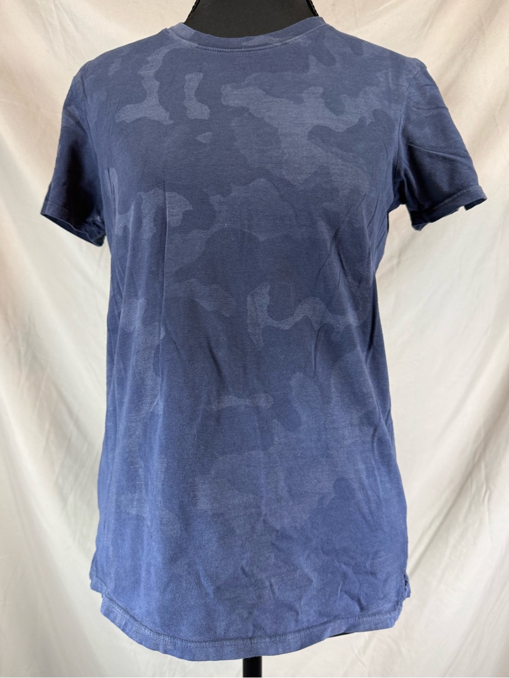 ATM Anthony Thomas Melillo Pigment-Dyed Camouflage Tee Blue - Size Small